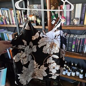 Apt. 9 Black and White Floral Top